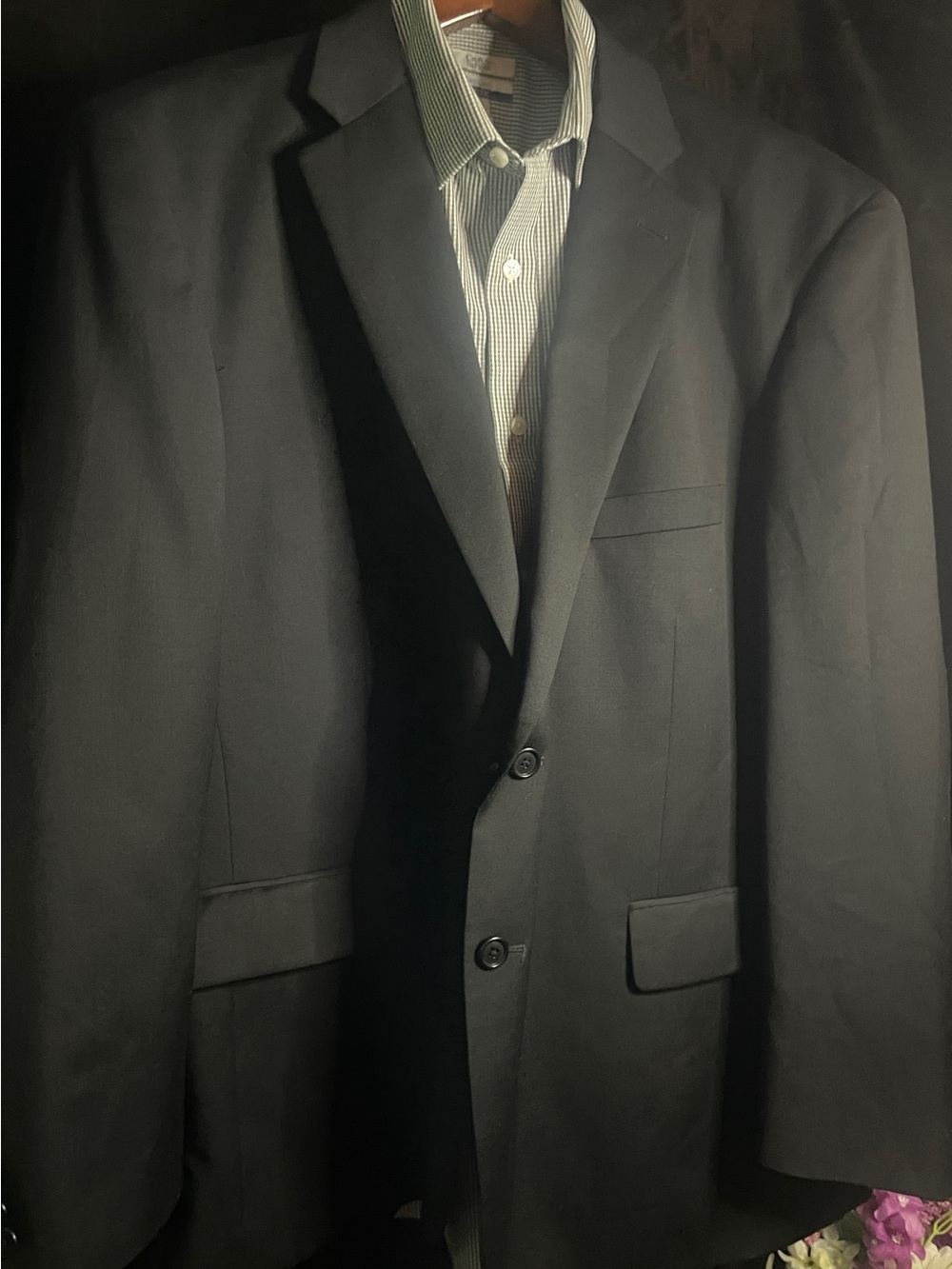 Stafford Men's Black Suit Jacket Size 48S